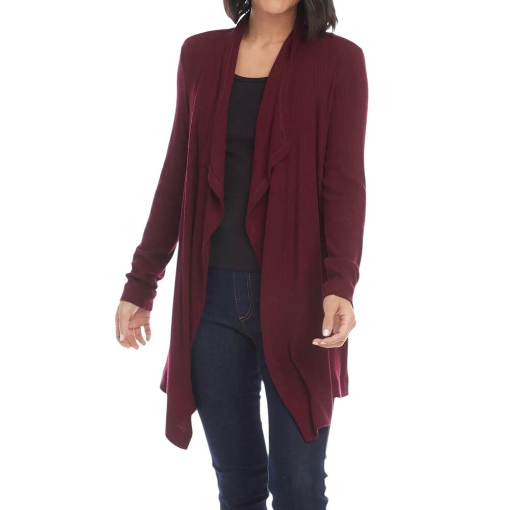 Karen Kane Women Cardigan XL Longline Waterfall Closure Lagenlook Causal Spring